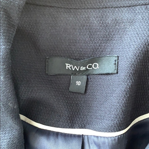 💋 RW & Co Navy Blue EUC blazer - Picture 3 of 6